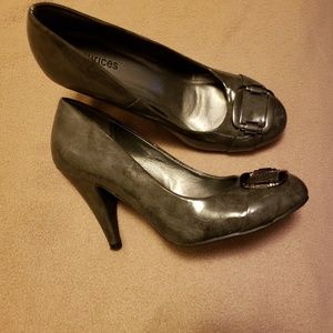 Gray Mary Jane Heels
